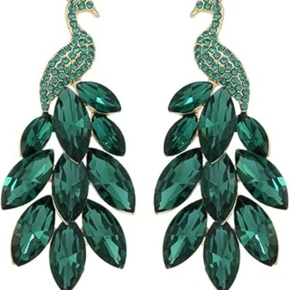 Val Jewelry peacock dangle